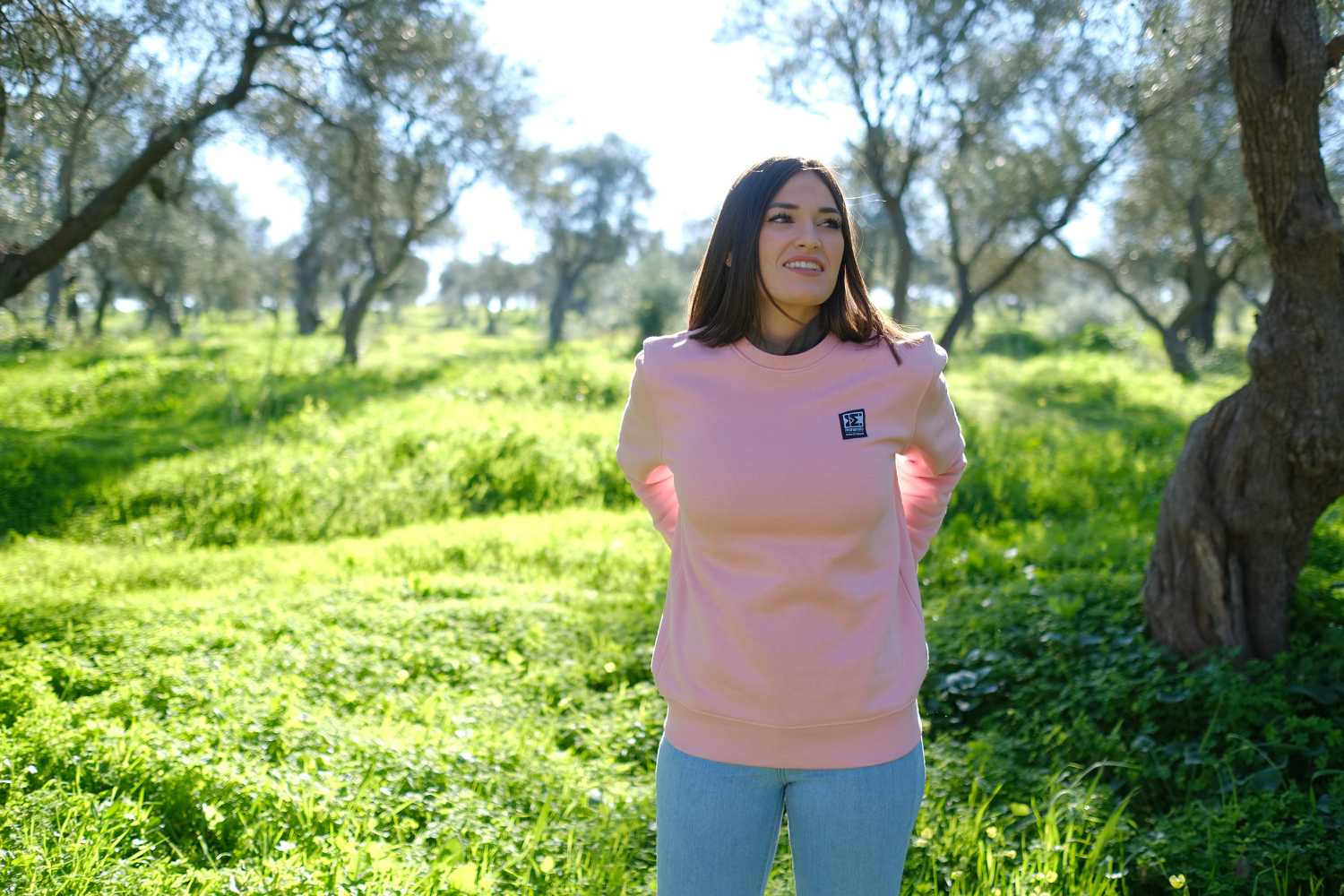 Timeless Sweater Sunset Pink moramora modelo